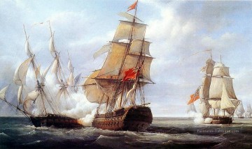 Canonniere Batailles navale Peinture à l'huile